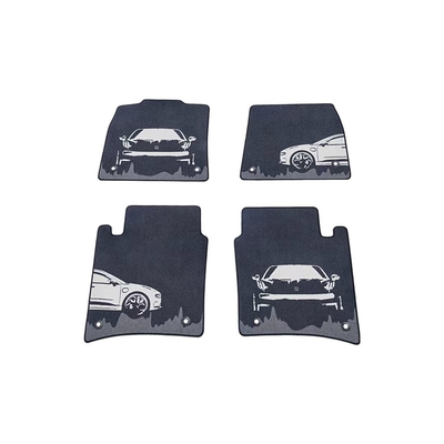 3PCS ZEEKR Car Fitment Silhouette Art Foot Cushion Blanket Surface Innovative Design